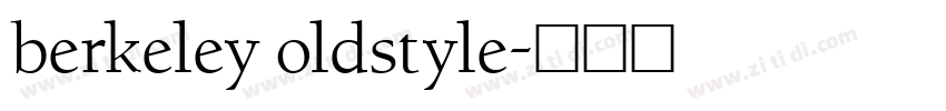 berkeley oldstyle字体转换